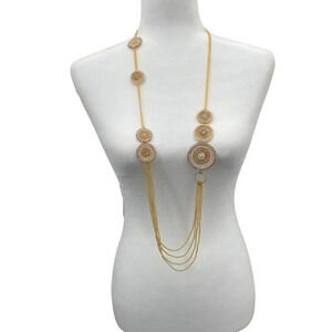 Vida Dulce Handcrafted Long Embroidered Seed Bead Necklace